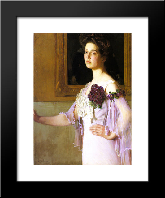 Mrs. Joseph Clark Grew [Alice Perry Grew] 20x24 Black Modern Wood Framed Art Print Poster by Cabot Perry, Lilla
