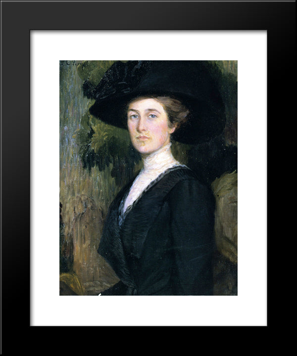 Mrs.Henry Lyman [Elizabeth Cabot Lyman] 20x24 Black Modern Wood Framed Art Print Poster by Cabot Perry, Lilla