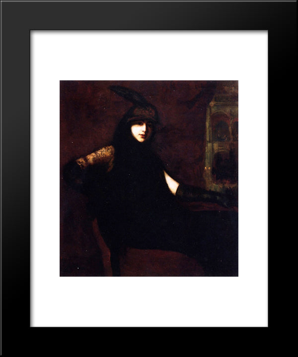 Portrait Of A Lady 20x24 Black Modern Wood Framed Art Print Poster by Cabot Perry, Lilla