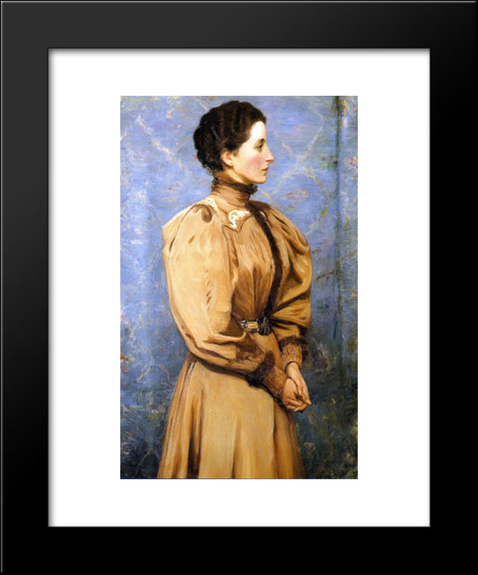 Portrait Of The Baroness Von R. 20x24 Black Modern Wood Framed Art Print Poster by Cabot Perry, Lilla