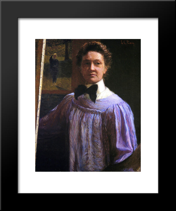 Self Portrait 20x24 Black Modern Wood Framed Art Print Poster by Cabot Perry, Lilla