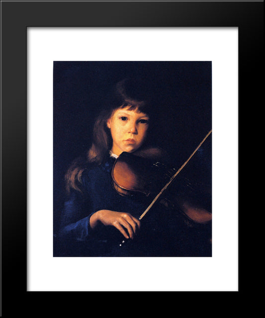 The Beginner [Margaret Perry] 20x24 Black Modern Wood Framed Art Print Poster by Cabot Perry, Lilla