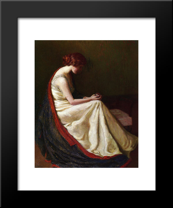 The Chrystal Gazer 20x24 Black Modern Wood Framed Art Print Poster by Cabot Perry, Lilla