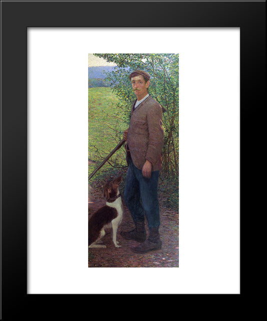The Poacher (Also Known As The Hunter) 20x24 Black Modern Wood Framed Art Print Poster by Cabot Perry, Lilla