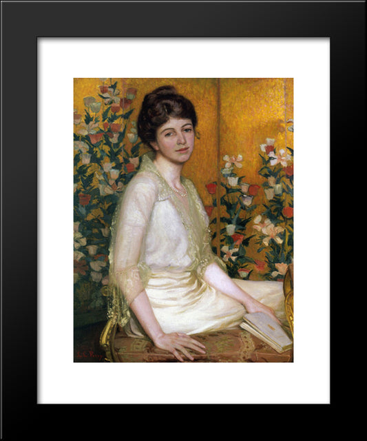 The Poppy Screen 20x24 Black Modern Wood Framed Art Print Poster by Cabot Perry, Lilla