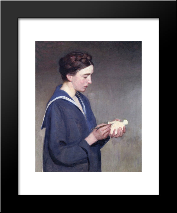 The Sculptor 20x24 Black Modern Wood Framed Art Print Poster by Cabot Perry, Lilla