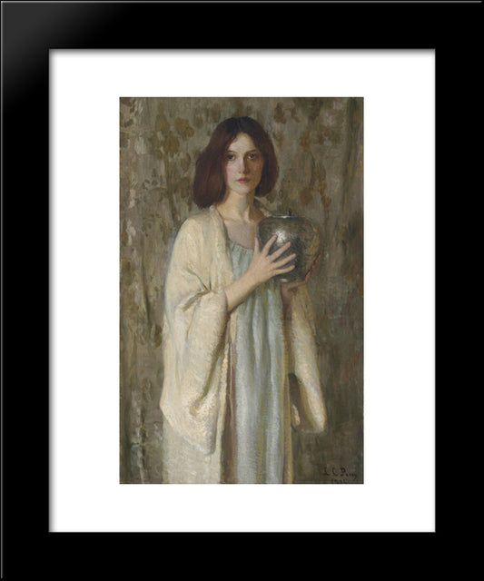 The Silver Vase 20x24 Black Modern Wood Framed Art Print Poster by Cabot Perry, Lilla