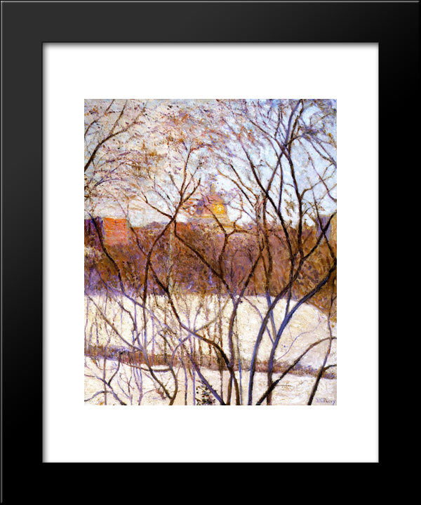 The State House 20x24 Black Modern Wood Framed Art Print Poster by Cabot Perry, Lilla