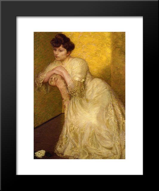 The Yellow Screen 20x24 Black Modern Wood Framed Art Print Poster by Cabot Perry, Lilla
