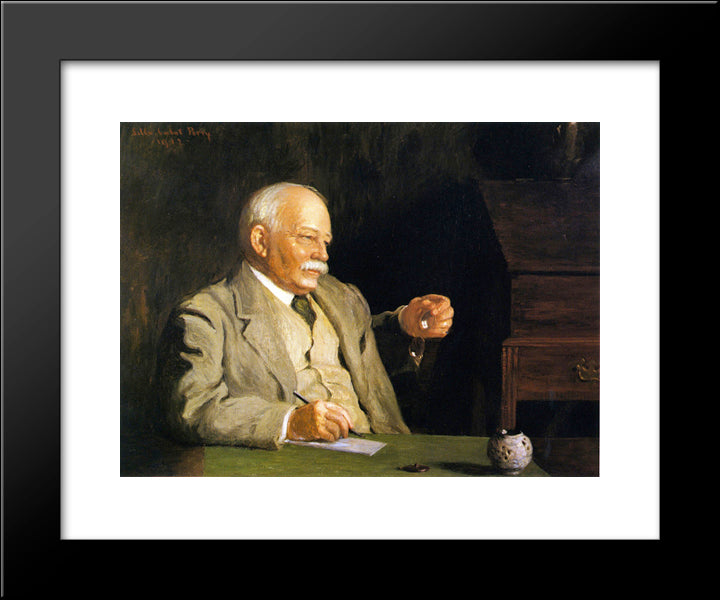 William Dean Howells 20x24 Black Modern Wood Framed Art Print Poster by Cabot Perry, Lilla