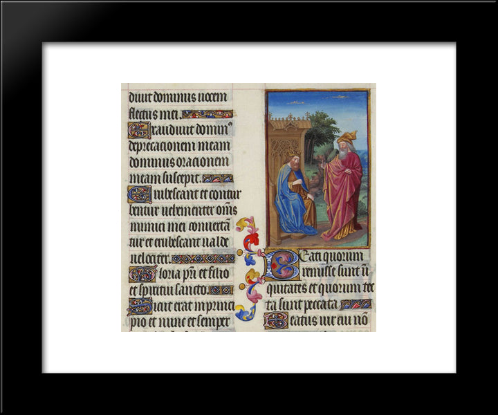 David And Nathan 20x24 Black Modern Wood Framed Art Print Poster by Limbourg Brothers