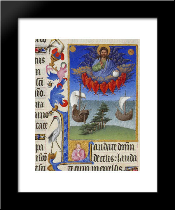 God In Majesty 20x24 Black Modern Wood Framed Art Print Poster by Limbourg Brothers