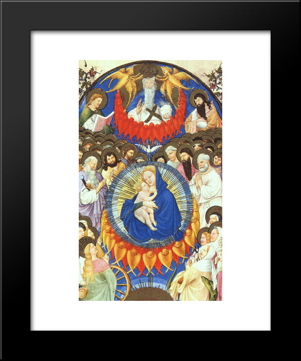 Heavenly Host 20x24 Black Modern Wood Framed Art Print Poster by Limbourg Brothers