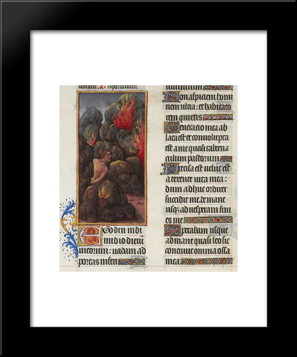 Hezekiah'S Canticle 20x24 Black Modern Wood Framed Art Print Poster by Limbourg Brothers