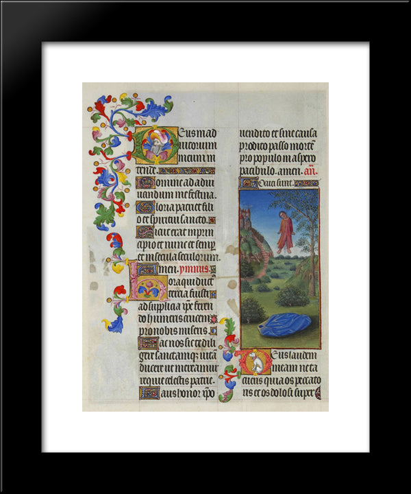 Judas Hangs Himself 20x24 Black Modern Wood Framed Art Print Poster by Limbourg Brothers