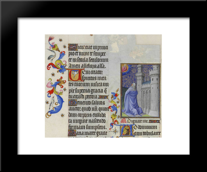 Psalm Cxix 20x24 Black Modern Wood Framed Art Print Poster by Limbourg Brothers