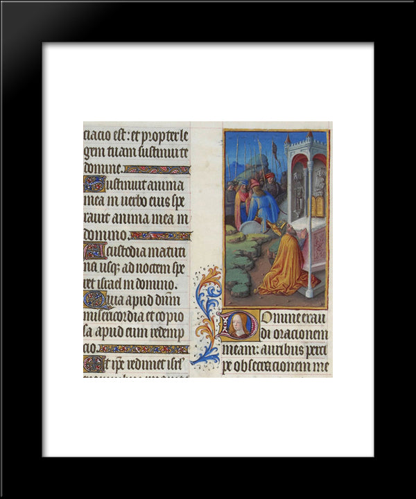 Psalm Cxlii 20x24 Black Modern Wood Framed Art Print Poster by Limbourg Brothers