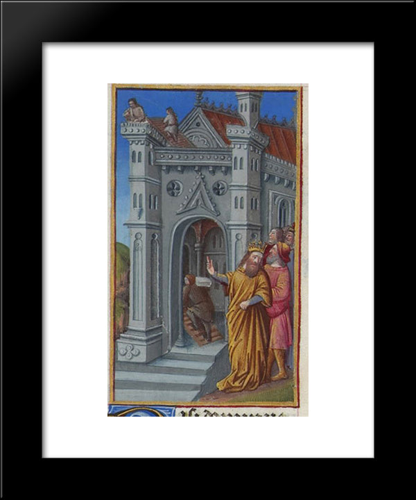 Psalm Cxxvi 20x24 Black Modern Wood Framed Art Print Poster by Limbourg Brothers