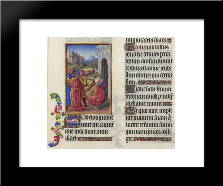 Psalm Cxxviii 20x24 Black Modern Wood Framed Art Print Poster by Limbourg Brothers