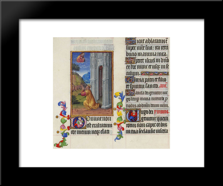 Psalm Cxxx 20x24 Black Modern Wood Framed Art Print Poster by Limbourg Brothers