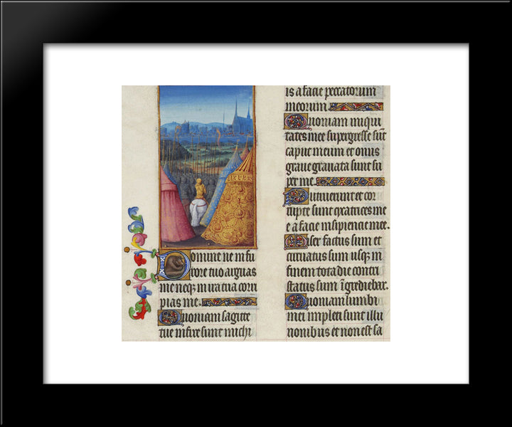 Psalm Xxxvii 20x24 Black Modern Wood Framed Art Print Poster by Limbourg Brothers