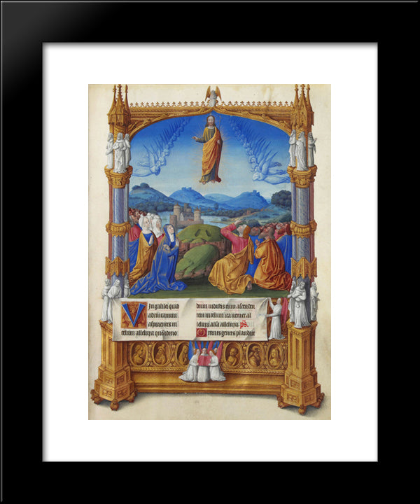 The Ascension 20x24 Black Modern Wood Framed Art Print Poster by Limbourg Brothers