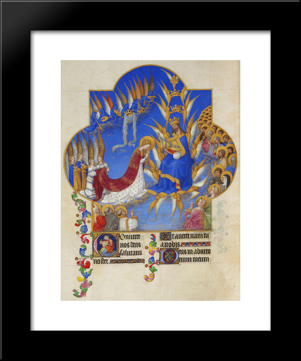 The Coronation Of The Virgin 20x24 Black Modern Wood Framed Art Print Poster by Limbourg Brothers