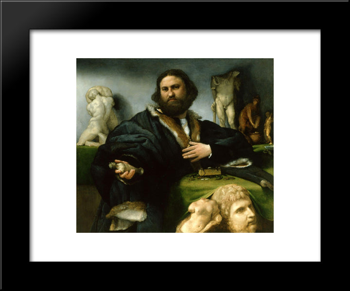 Andrea Odoni 20x24 Black Modern Wood Framed Art Print Poster by Lotto, Lorenzo