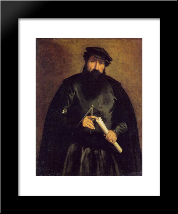 Architect 20x24 Black Modern Wood Framed Art Print Poster by Lotto, Lorenzo