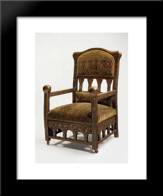 Armchair 20x24 Black Modern Wood Framed Art Print Poster by Tiffany, Louis Comfort