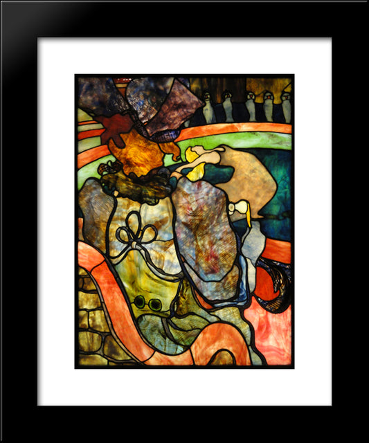 Au Nouveau Cirque, Papa Chrysantheme 20x24 Black Modern Wood Framed Art Print Poster by Tiffany, Louis Comfort