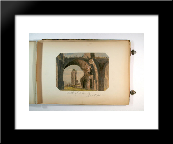 Baths Of Caracalla 20x24 Black Modern Wood Framed Art Print Poster by Tiffany, Louis Comfort