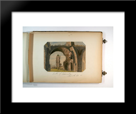 Baths Of Caracalla 20x24 Black Modern Wood Framed Art Print Poster by Tiffany, Louis Comfort