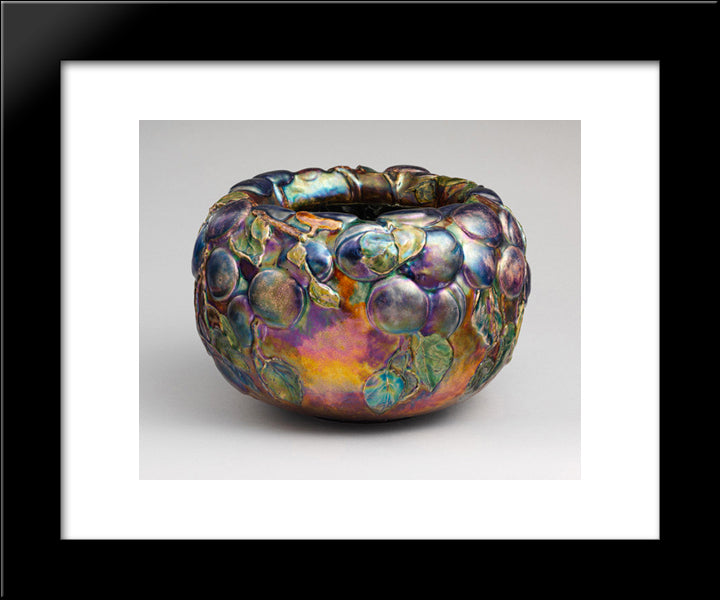 Bowl 20x24 Black Modern Wood Framed Art Print Poster by Tiffany, Louis Comfort