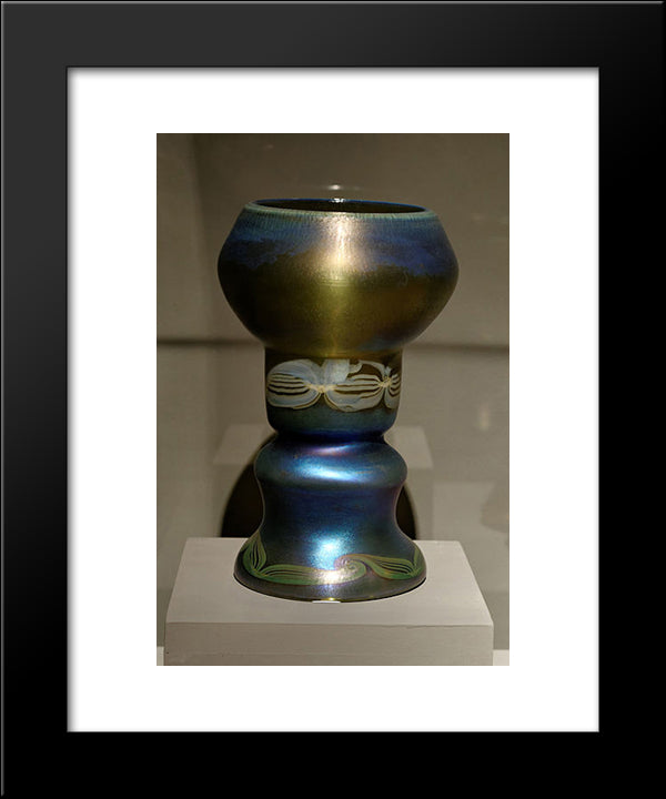 Chalice-Shaped Decorative Glass 20x24 Black Modern Wood Framed Art Print Poster by Tiffany, Louis Comfort