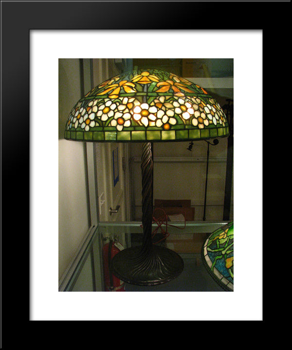 Daffodil And Narcissus 20x24 Black Modern Wood Framed Art Print Poster by Tiffany, Louis Comfort