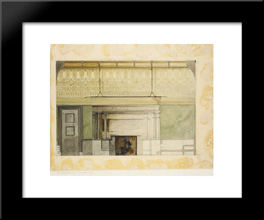 Design For Henry Field Memorial Gallery At The Art Institute Of Chicago 20x24 Black Modern Wood Framed Art Print Poster by Tiffany, Louis Comfort