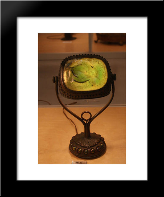 Desk Lamp 20x24 Black Modern Wood Framed Art Print Poster by Tiffany, Louis Comfort