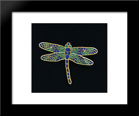 Dragonfly Pin 20x24 Black Modern Wood Framed Art Print Poster by Tiffany, Louis Comfort