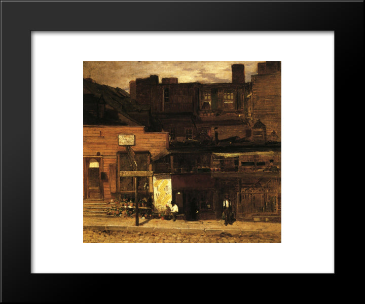Duane Street, New York 20x24 Black Modern Wood Framed Art Print Poster by Tiffany, Louis Comfort
