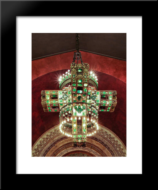 Electrolier 20x24 Black Modern Wood Framed Art Print Poster by Tiffany, Louis Comfort