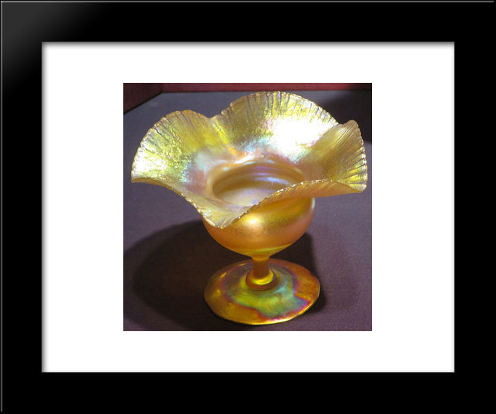 Floriform Glass Vase 20x24 Black Modern Wood Framed Art Print Poster by Tiffany, Louis Comfort