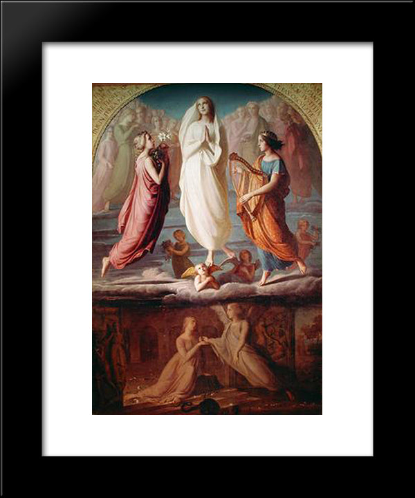 L'Assomption De La Vierge 20x24 Black Modern Wood Framed Art Print Poster by Janmot, Anne Francois Louis