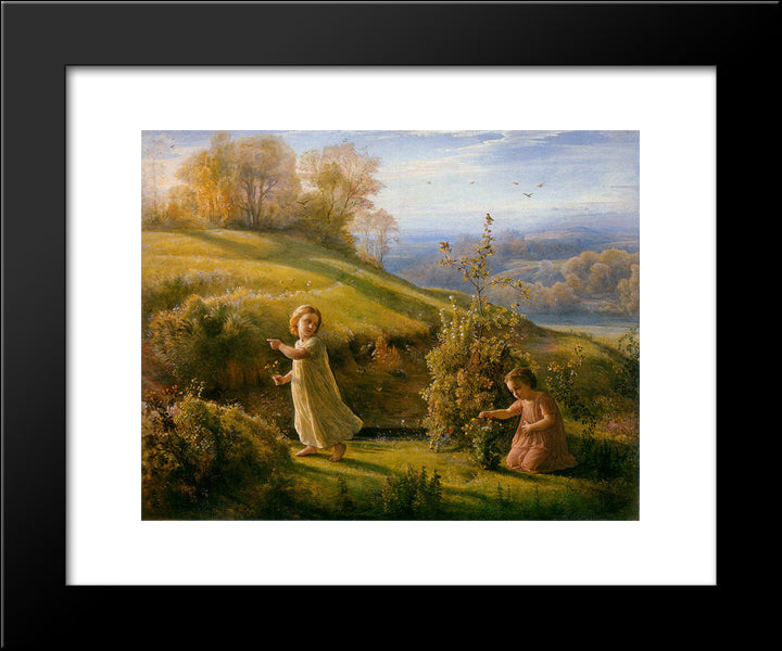 Poeme De L'Ame 4 Le Printemps 20x24 Black Modern Wood Framed Art Print Poster by Janmot, Anne Francois Louis