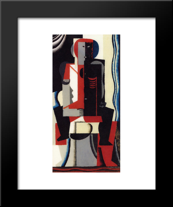 Couple 20x24 Black Modern Wood Framed Art Print Poster by Marcoussis, Louis