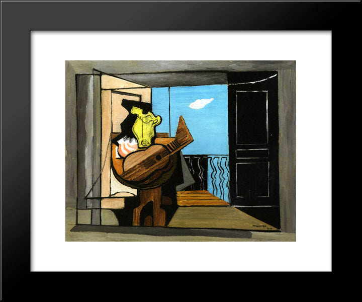 Interior With Balcony 20x24 Black Modern Wood Framed Art Print Poster by Marcoussis, Louis
