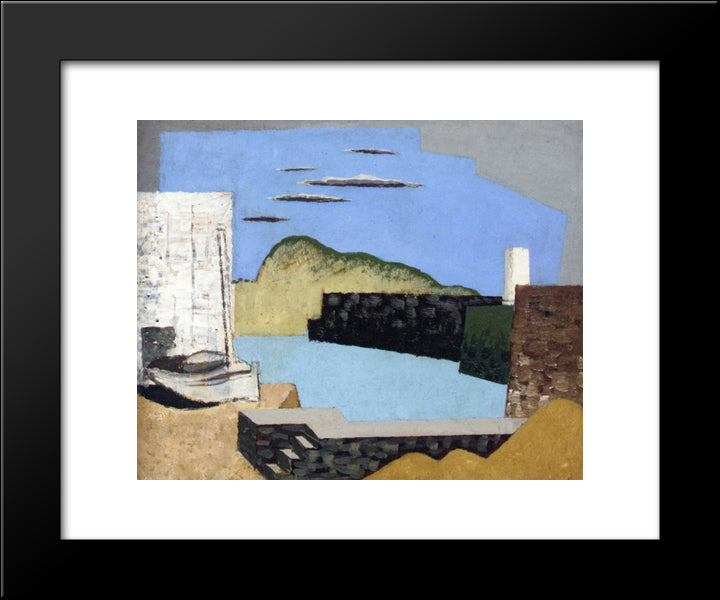 Kerity Landscape 20x24 Black Modern Wood Framed Art Print Poster by Marcoussis, Louis