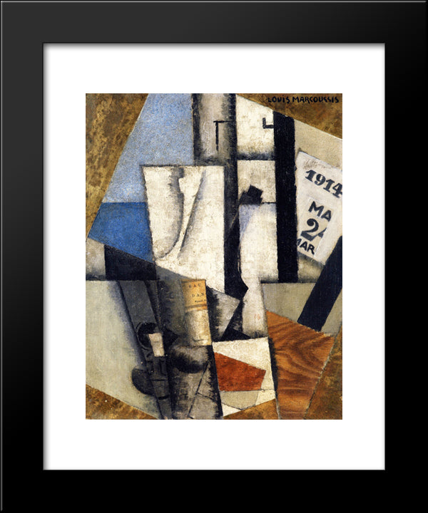 Still Life With Ephemeris 20x24 Black Modern Wood Framed Art Print Poster by Marcoussis, Louis