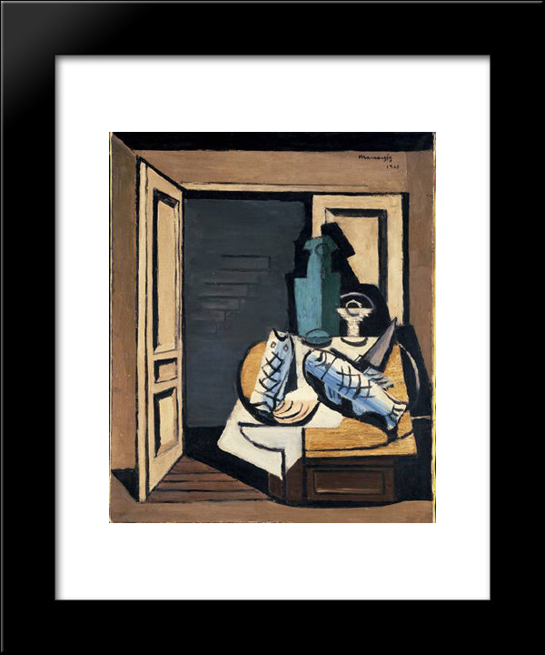 The Open Door 20x24 Black Modern Wood Framed Art Print Poster by Marcoussis, Louis