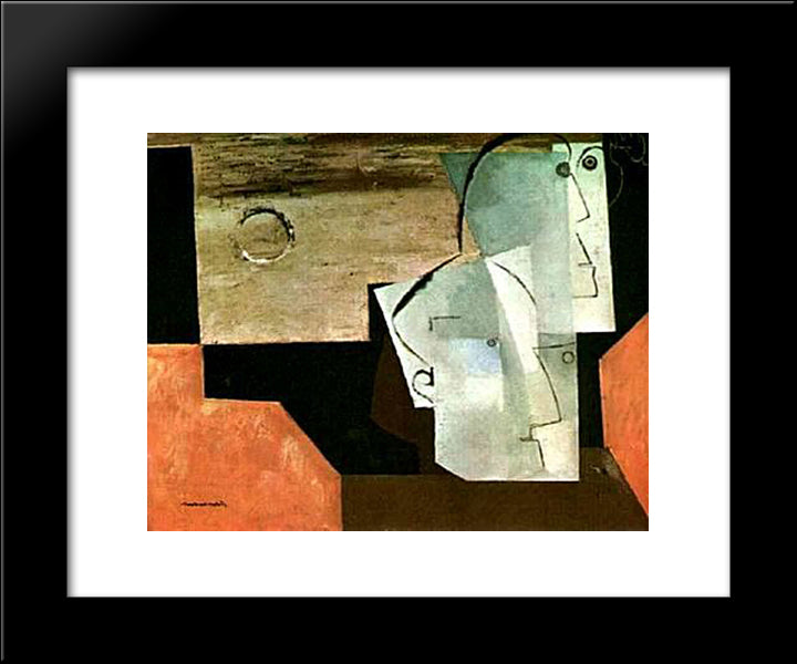Two Poets 20x24 Black Modern Wood Framed Art Print Poster by Marcoussis, Louis